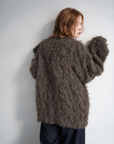 Shaggy mohair cardigan