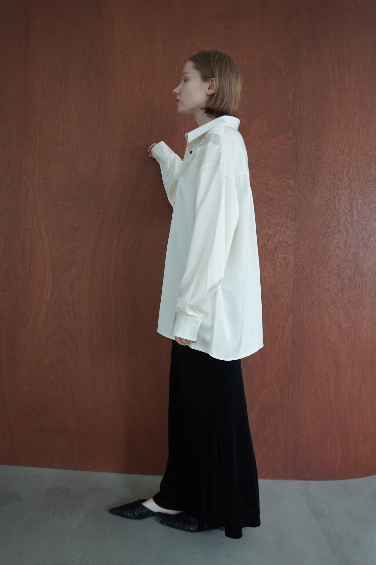 Satin race over shirt