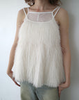 Front ribbon shaggy top