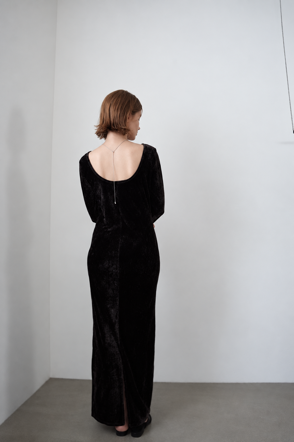 Velours back open one-piece