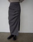 Tuck drape skirt
