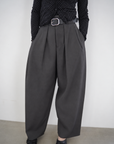Twill tuck cocoon pants