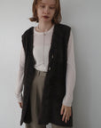 Double face shaggy gilet