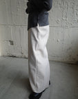 Wool soft long skirt