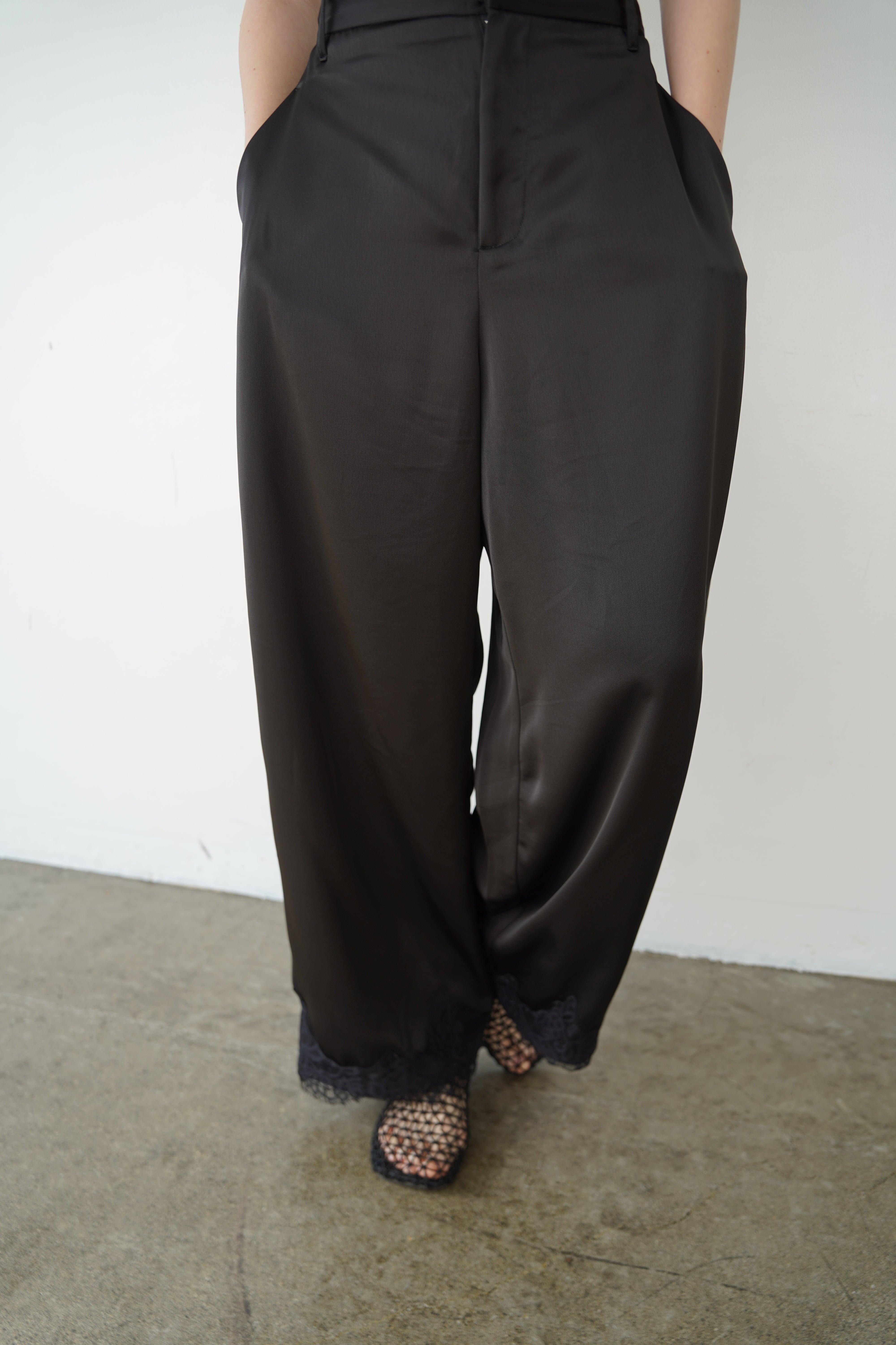 【SET】Race satin pants
