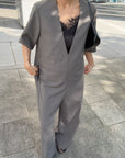 【6/2-再入荷】V neck jump suit