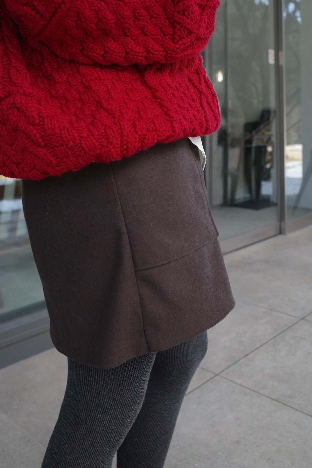 Pocket rap mini skirt