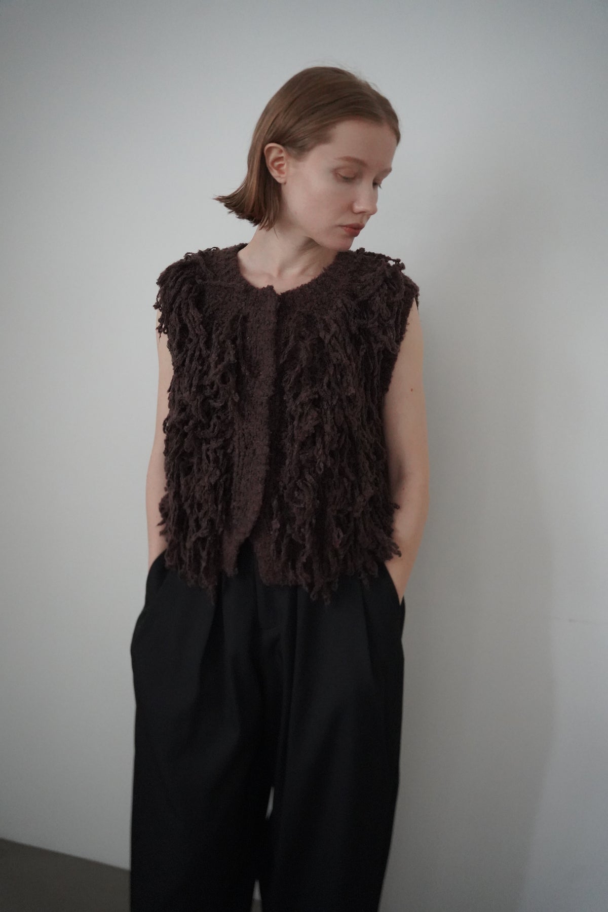 Boucle fringe vest