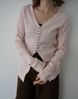 【再入荷】Vneck button lib cardigan