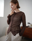 Mohair Touch Openwork Cardigan