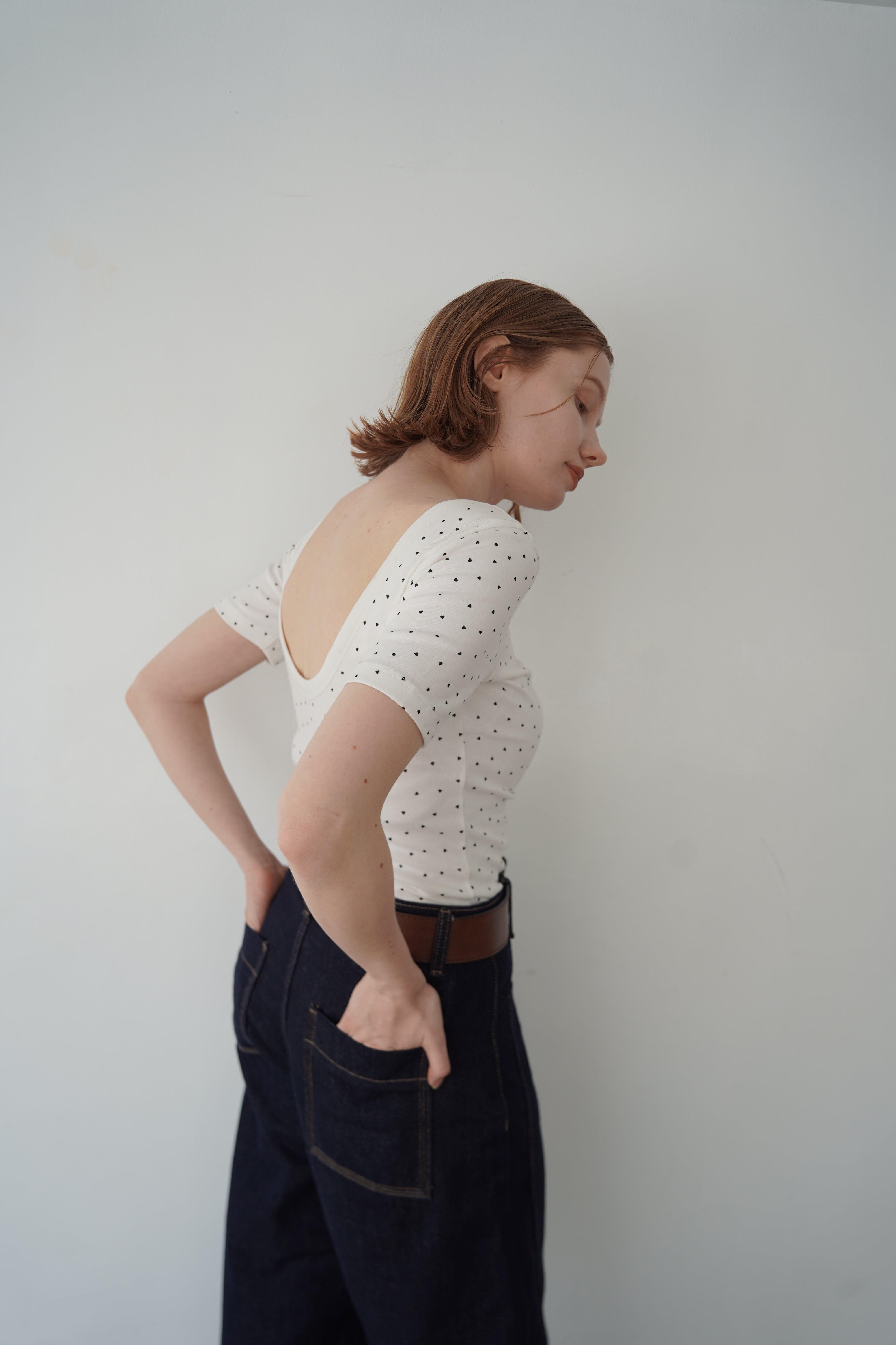 【6/5-発売】Heart dot back open T