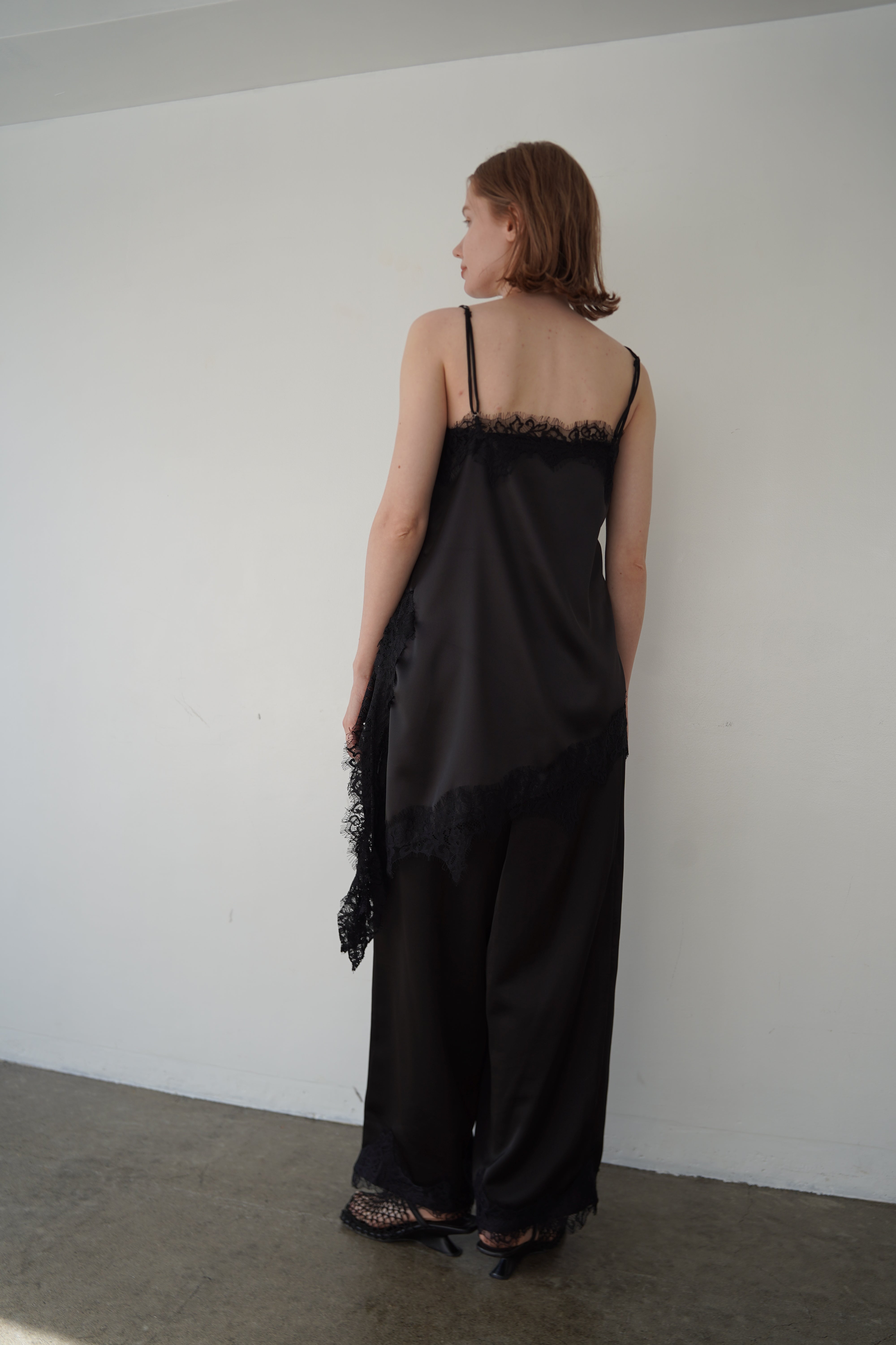 Sier race satin camisole