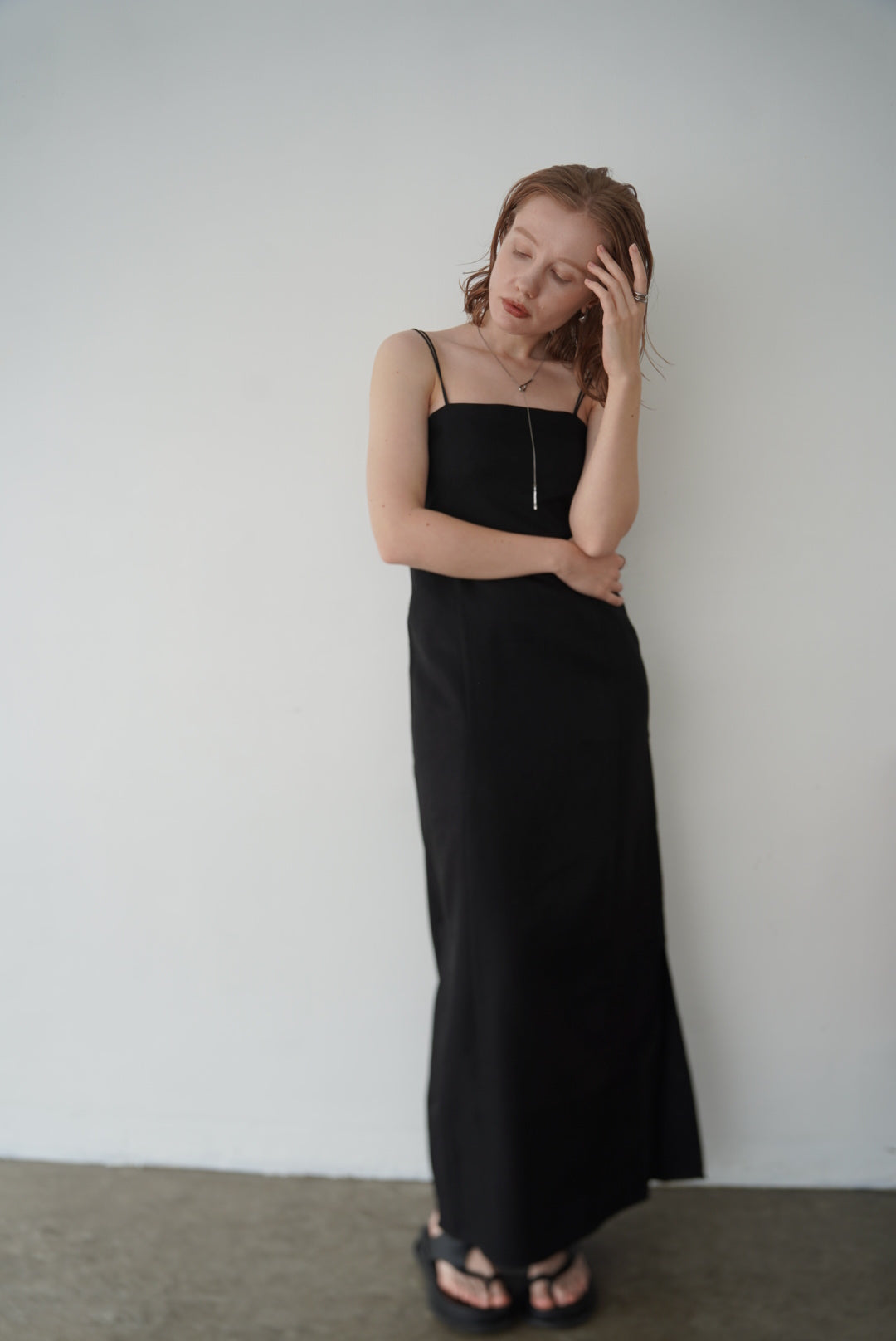 Twill camisole one-piece