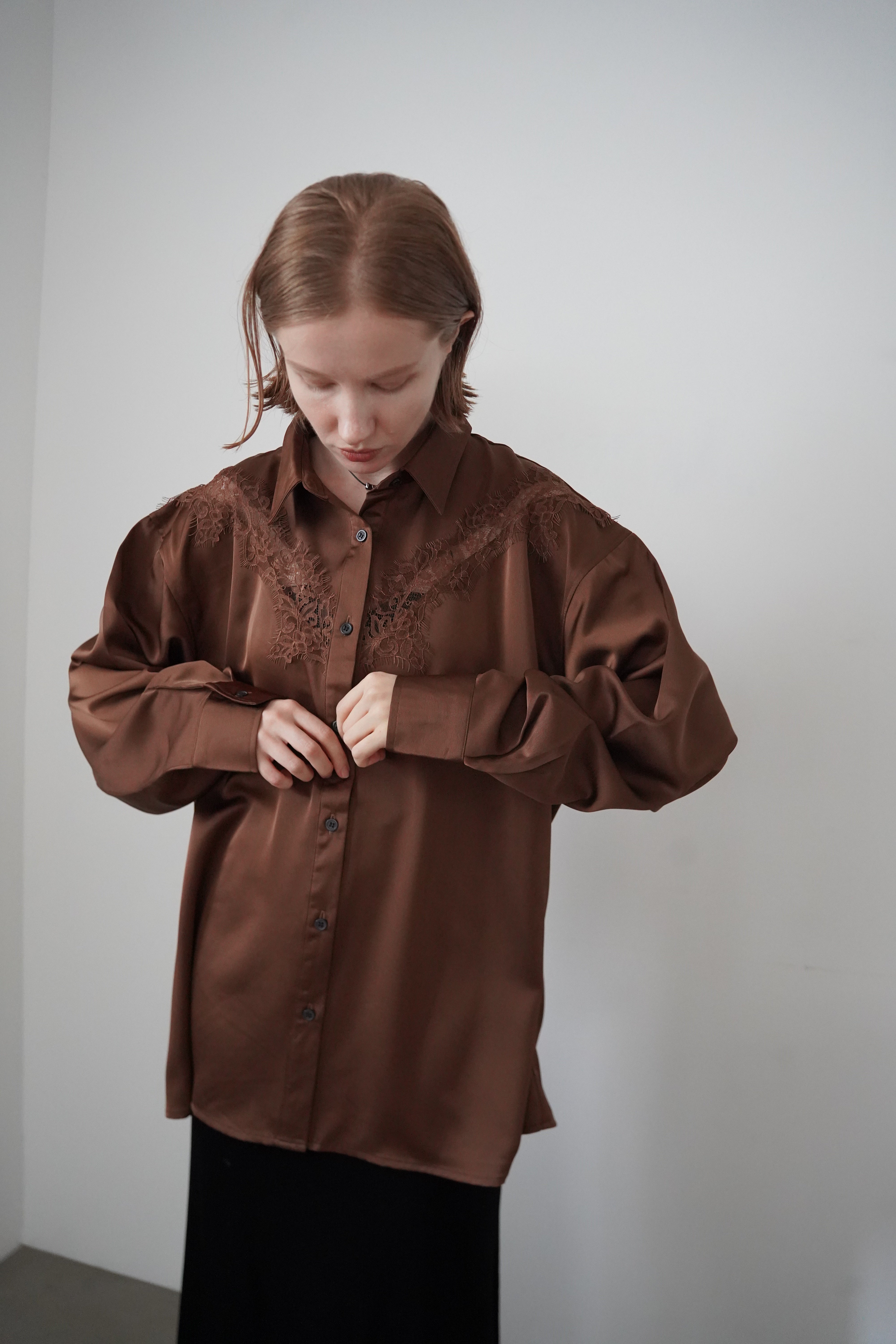 Satin race over shirt