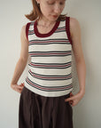 Bi-color boarder tank top