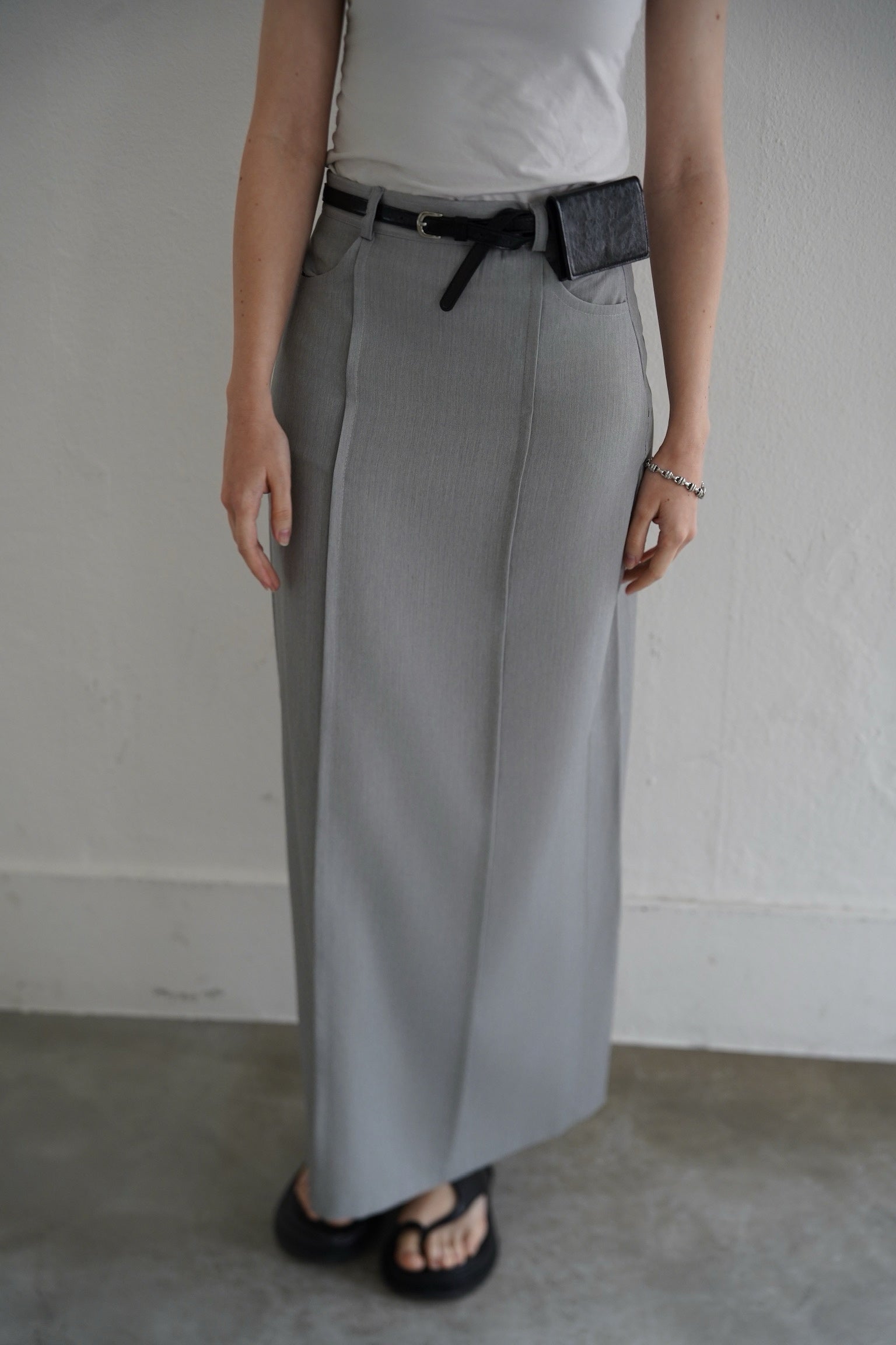Switching  long skirt