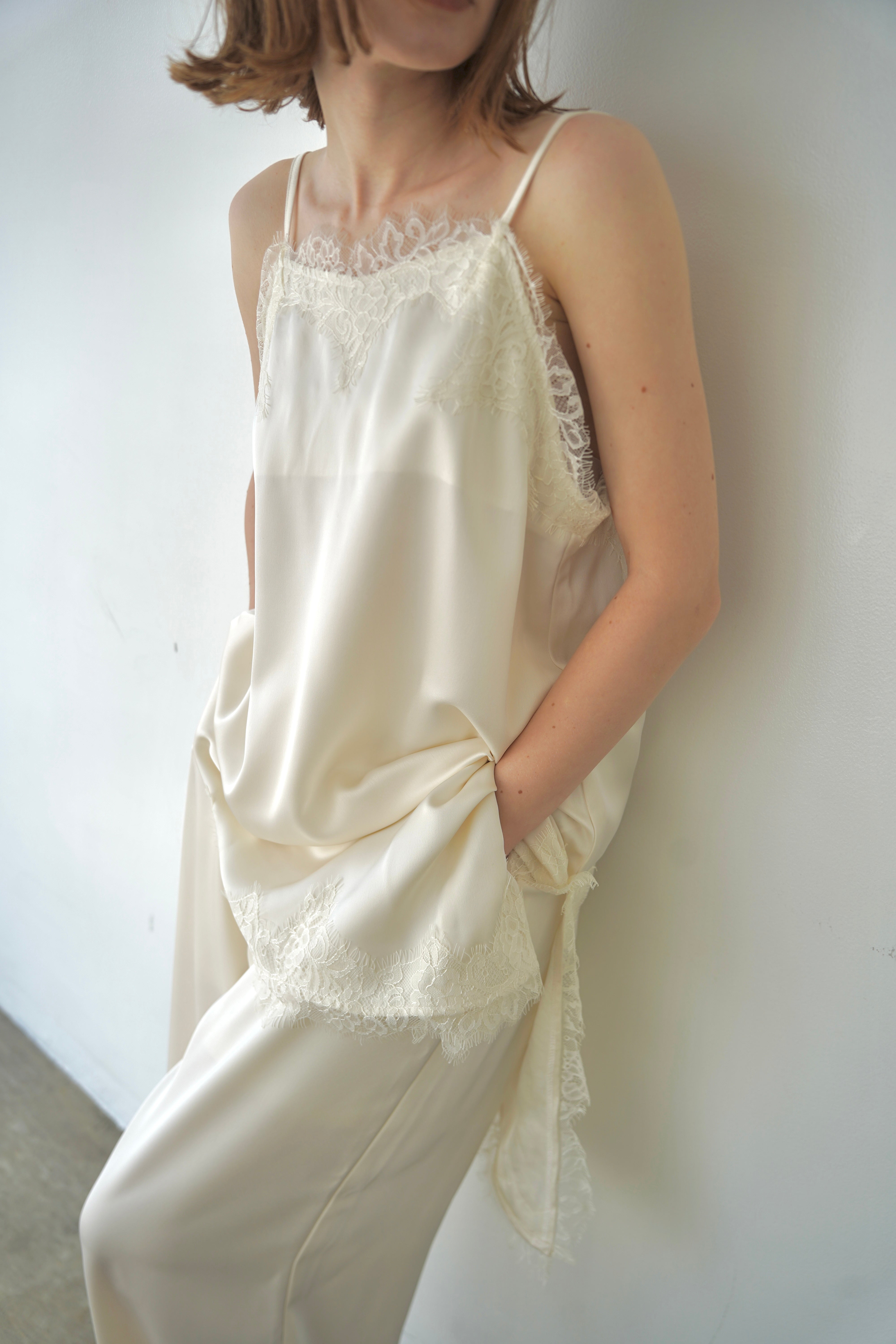 【SET】AJ Asymmetry race camisole