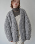 Shaggy mohair cardigan