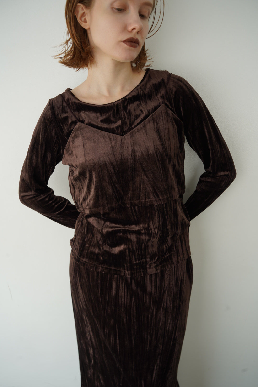 Velours bustier tops