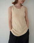 Back open knit tops