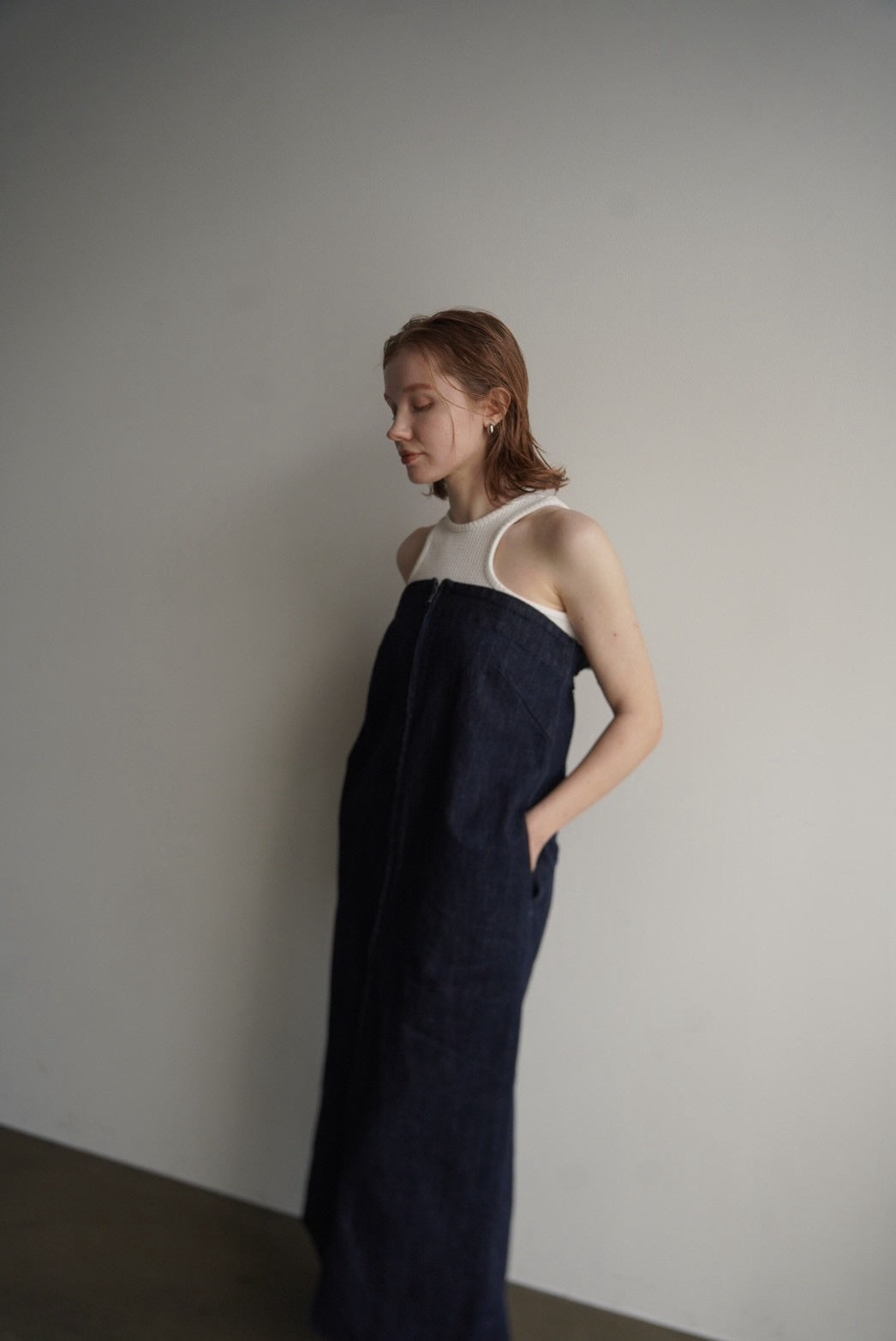 正規品♡スフレ♡BEARワンピース♡ベージュ Denim bear zip one-piece – WELINOA
