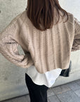 Cable hight neck knit