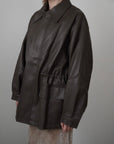 String leather jacket
