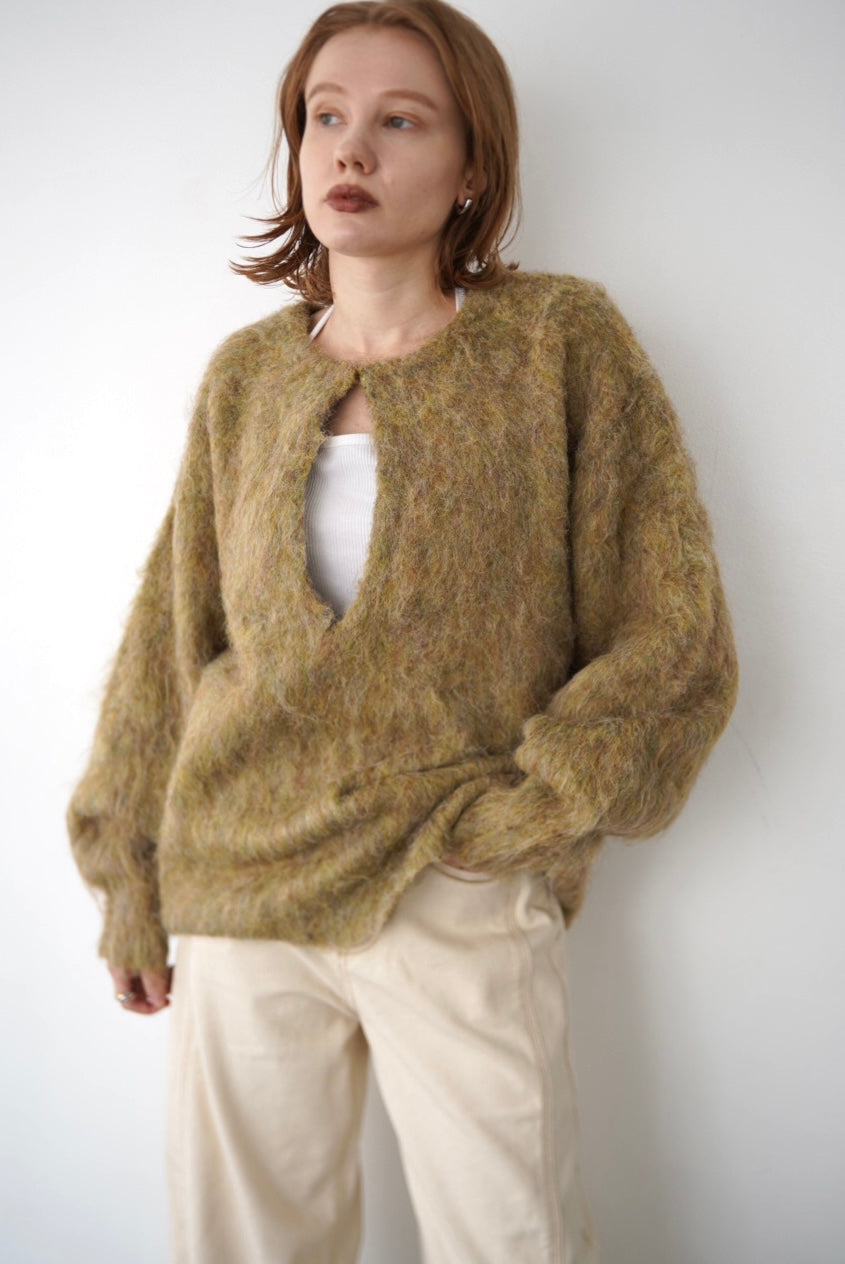 Deep skipper mohair knit