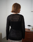 Mohair Touch Openwork Cardigan