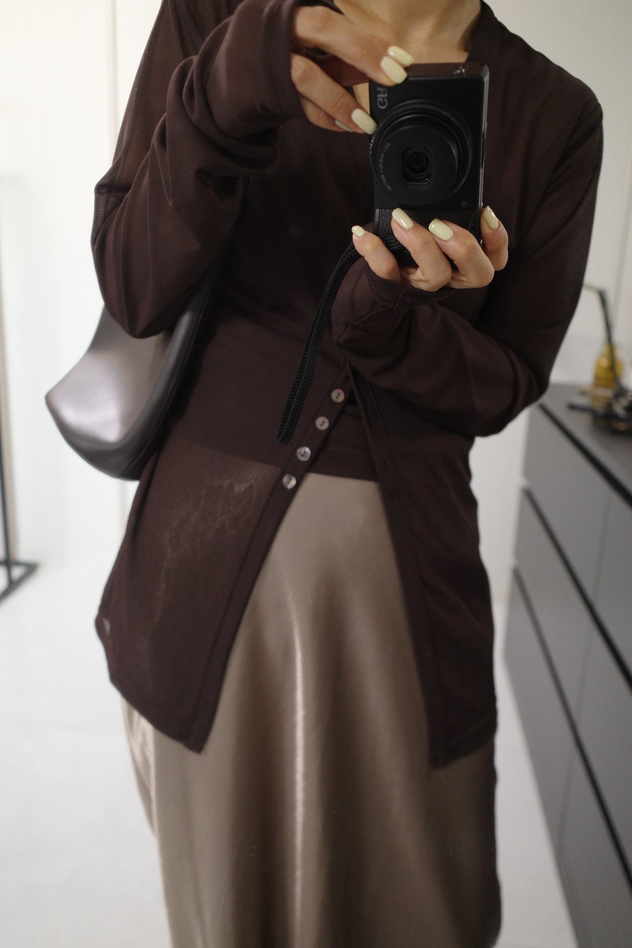 Sheer bustier cardigan