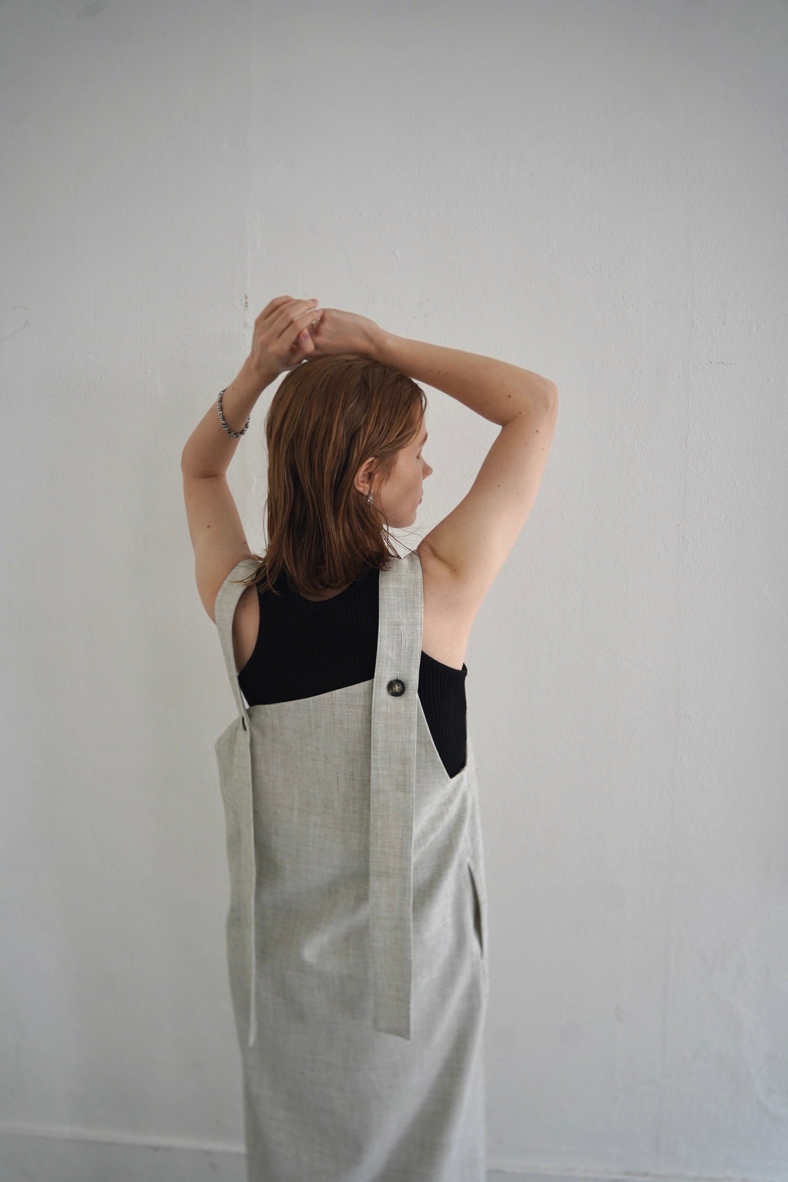 【7/8-再入荷】２Way tuck slit one-piece