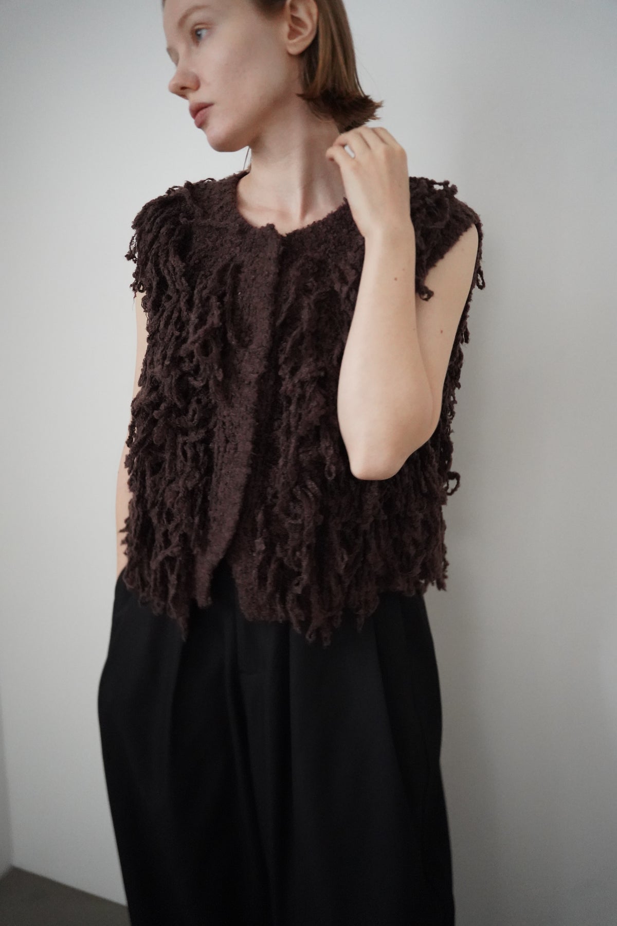 Boucle fringe vest