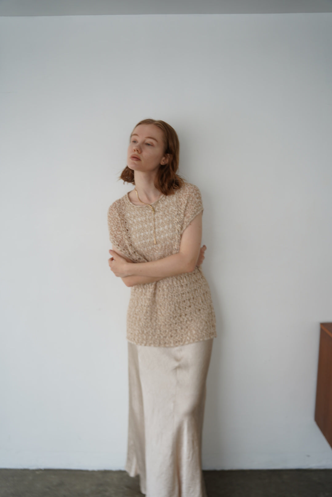 Openwork knit top