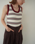 Bi-color boarder tank top