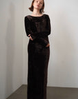 Velours back open one-piece