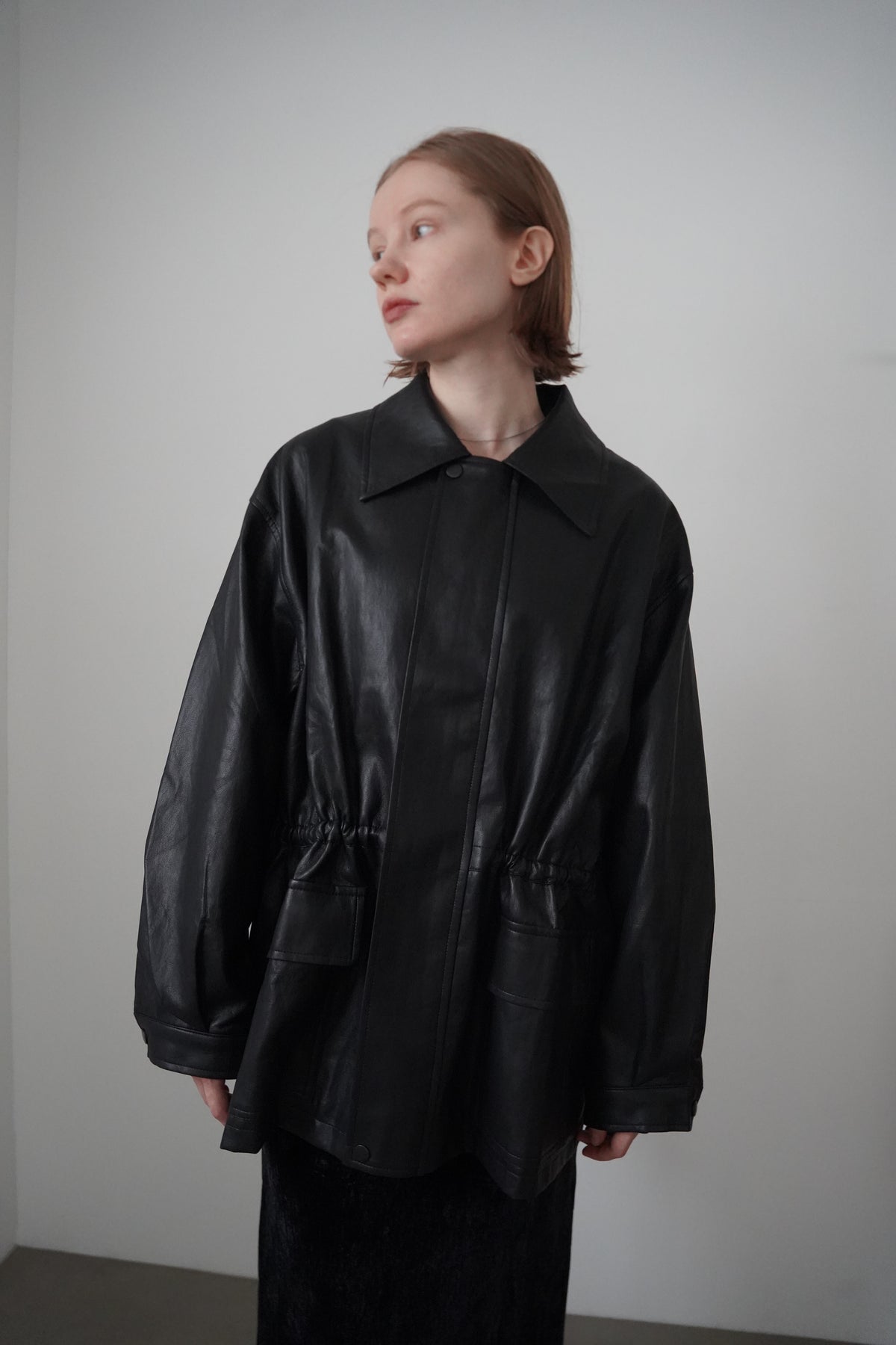 String leather jacket