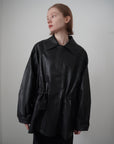 String leather jacket
