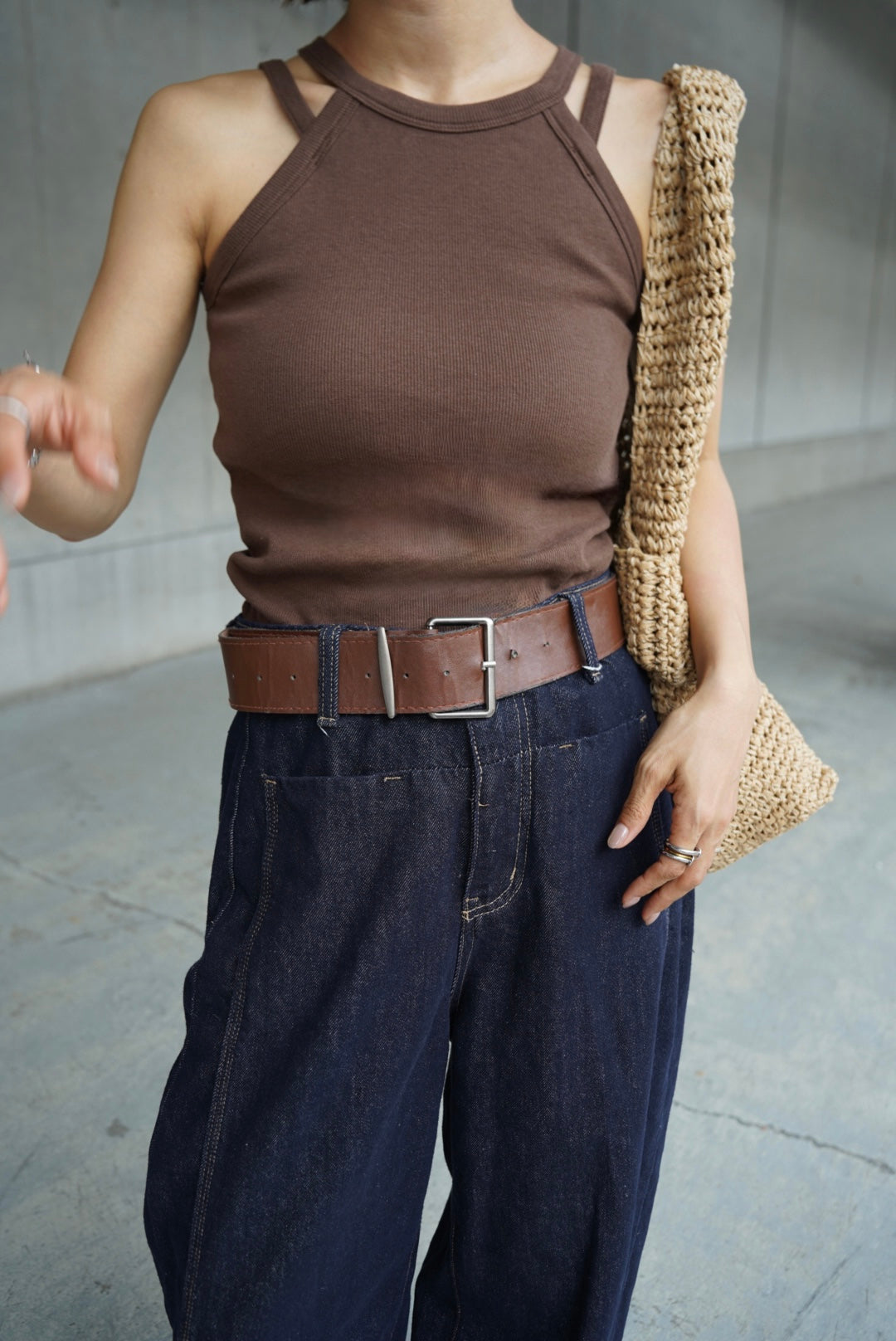 Double strap American sleeve tank