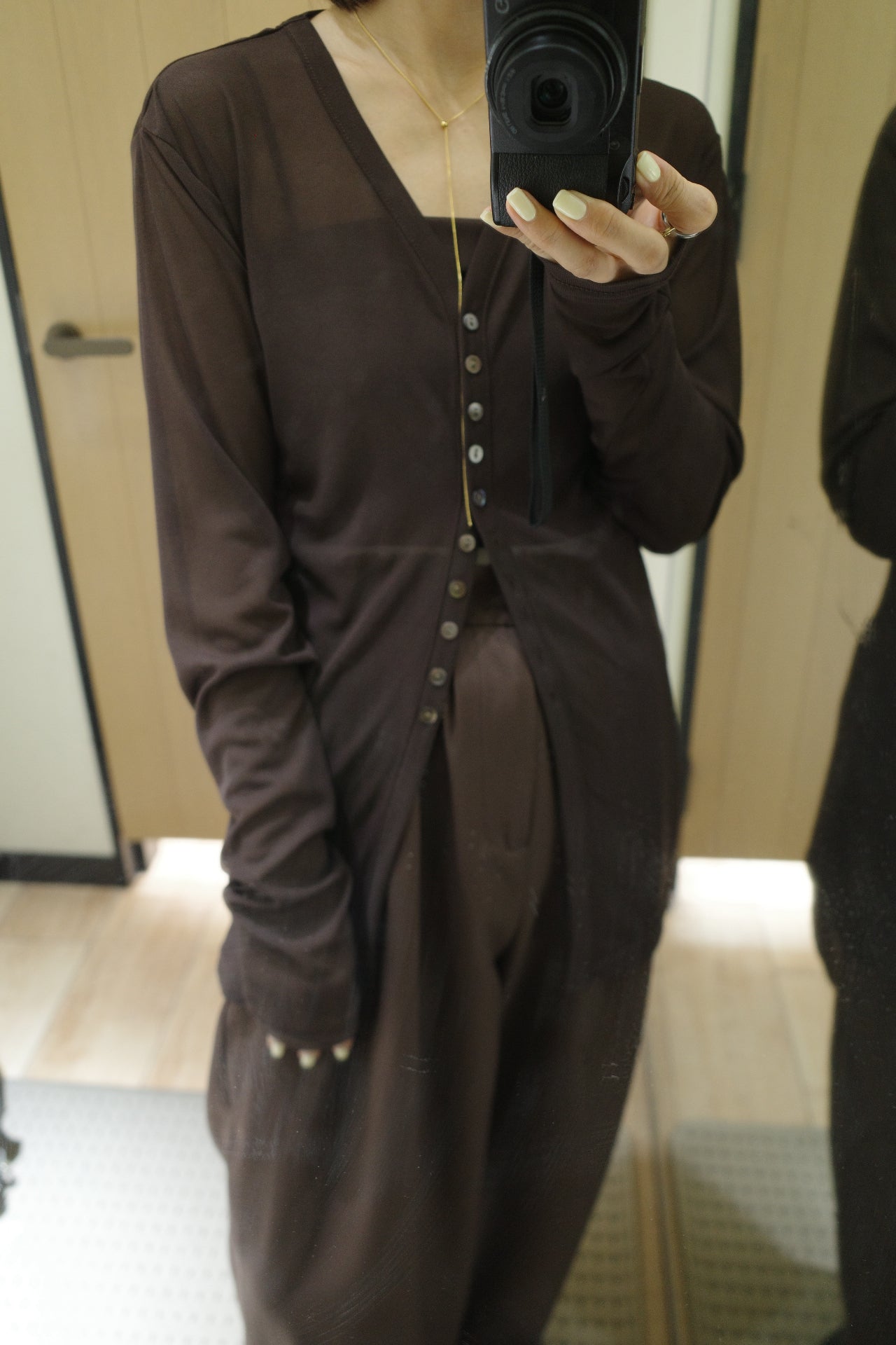 Sheer bustier cardigan