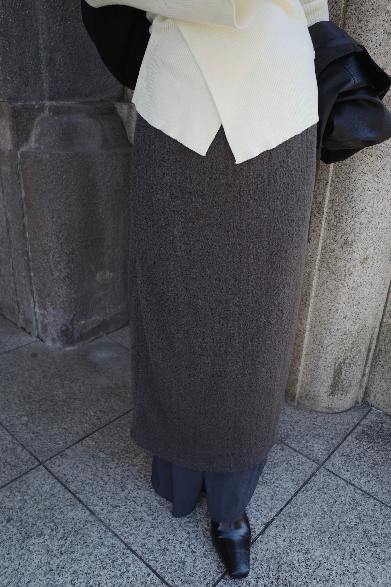 Alpaca layered skirt