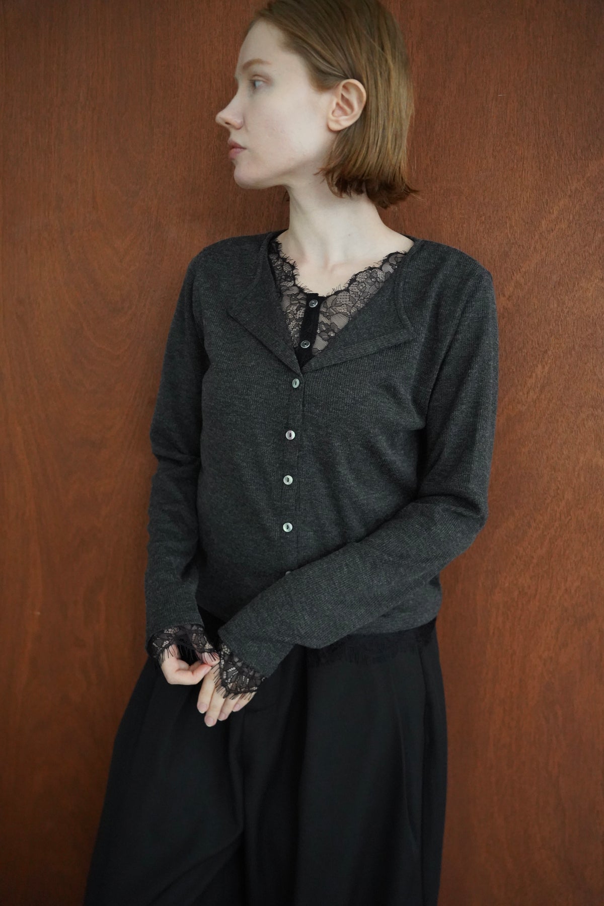 Cut lib race docking cardigan