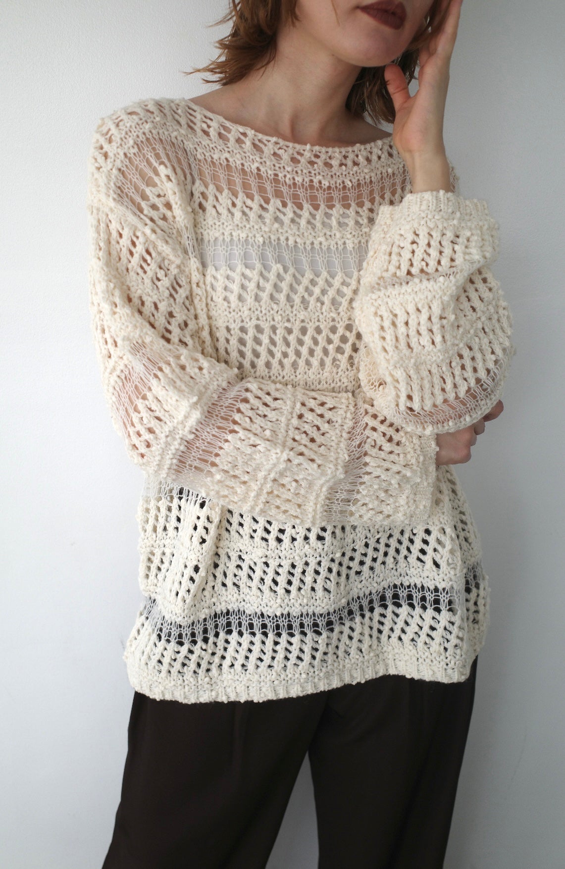 Design pattern sheer knit
