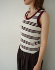 Bi-color boarder tank top