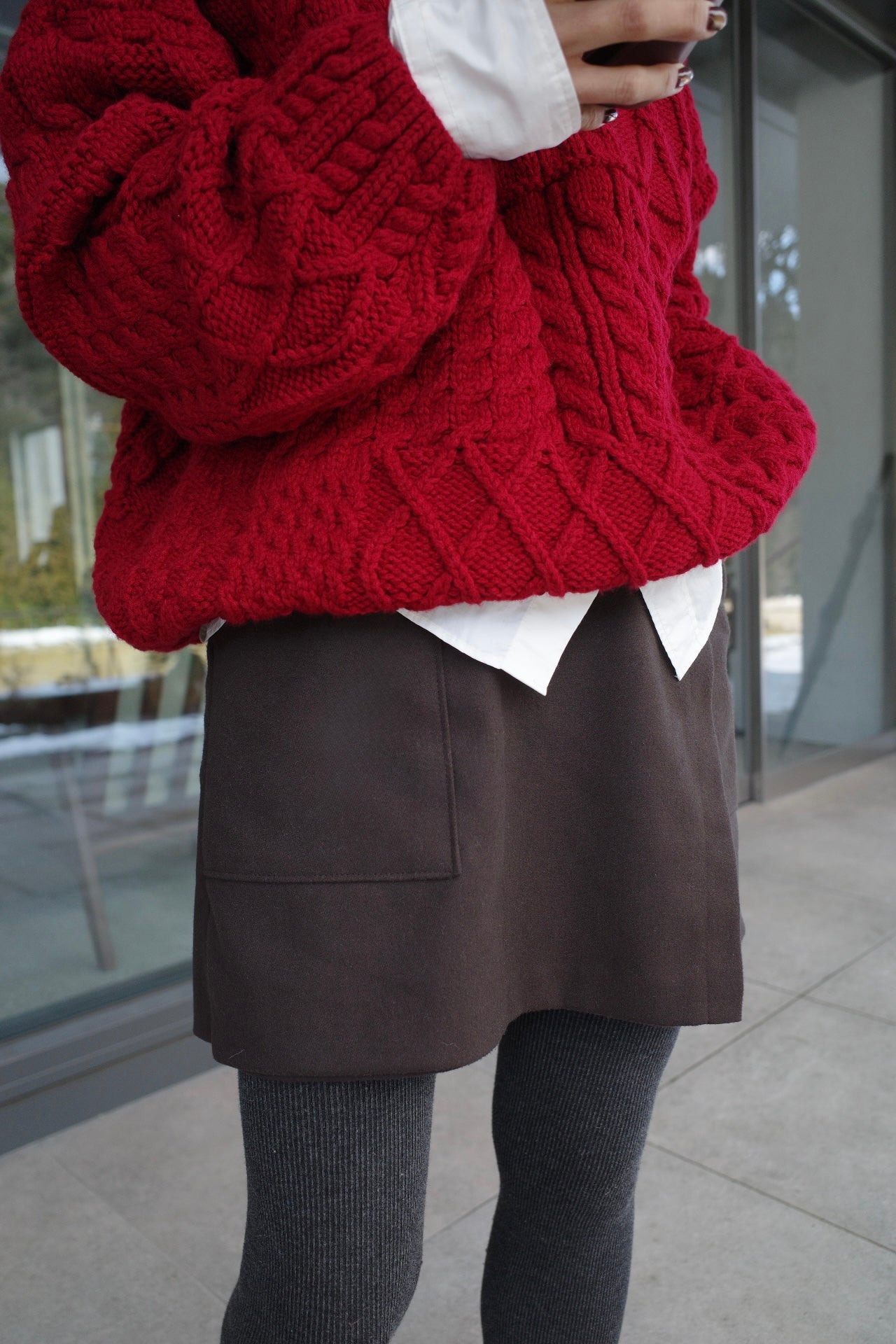 Pocket rap mini skirt