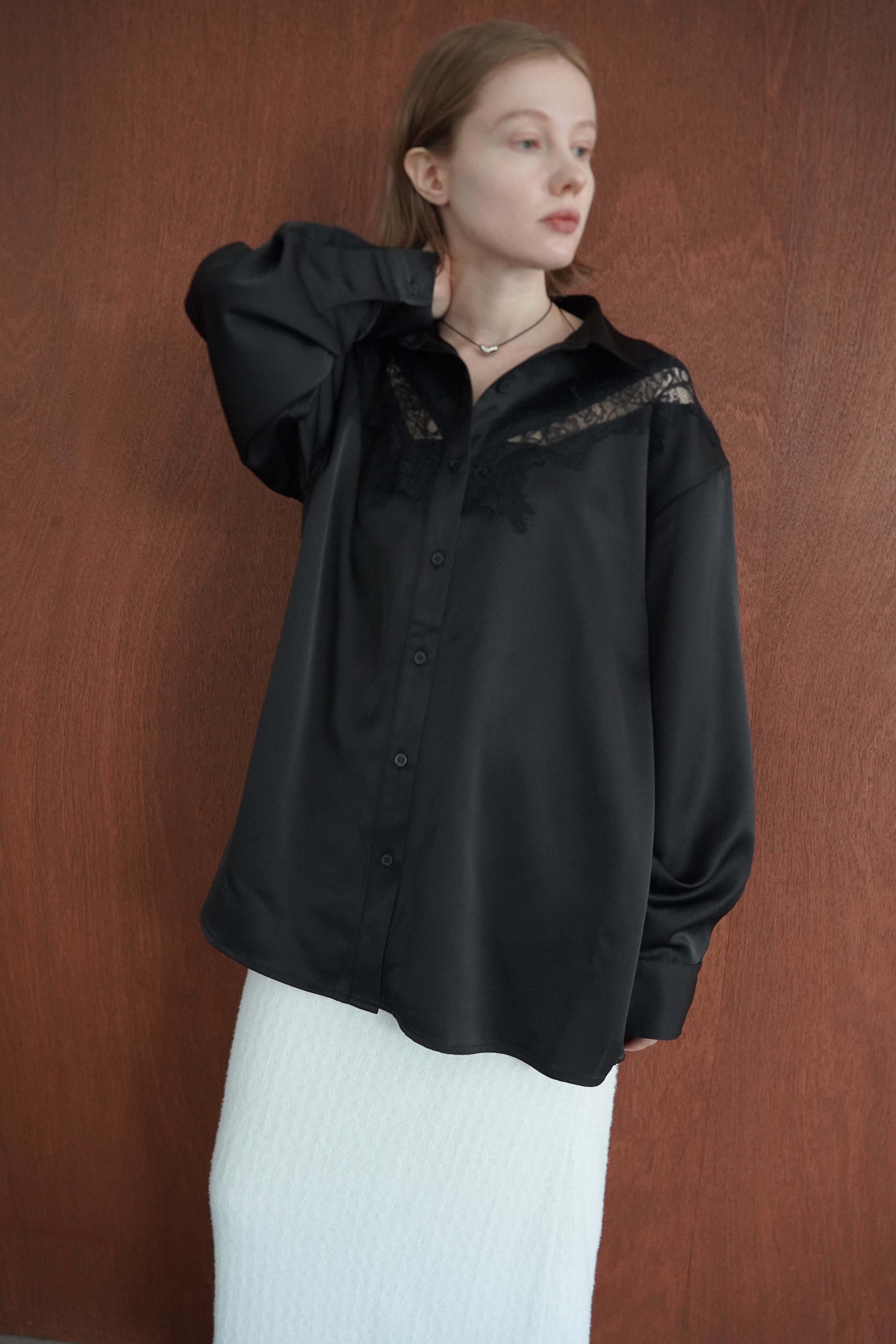 Satin race over shirt