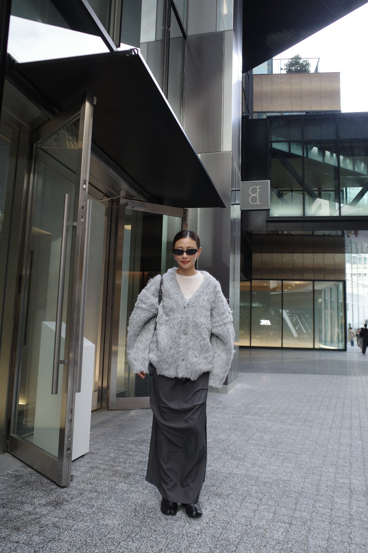 Shaggy mohair cardigan