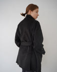 【予約販売】11月中旬発送-Back button stand shaggy coat