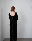 Velours back open one-piece