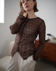 Mohair Touch Openwork Cardigan