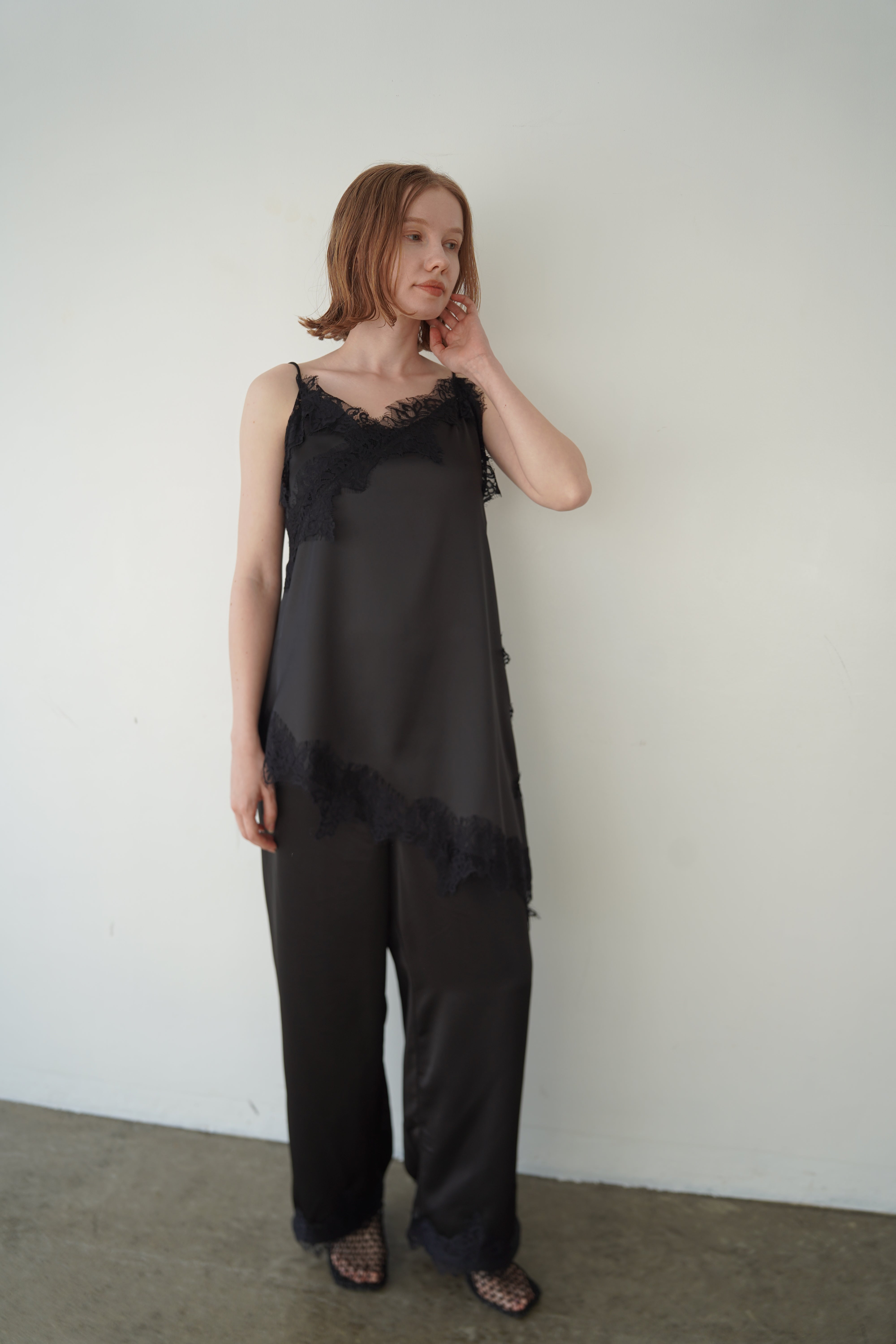 Sier race satin camisole